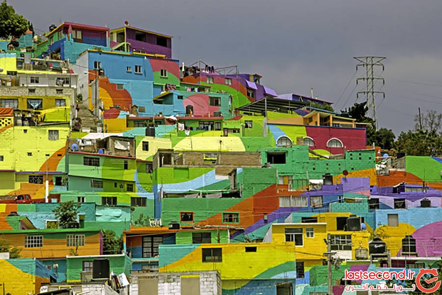 محله ای در مکزیک رنگین کمان می شود 1