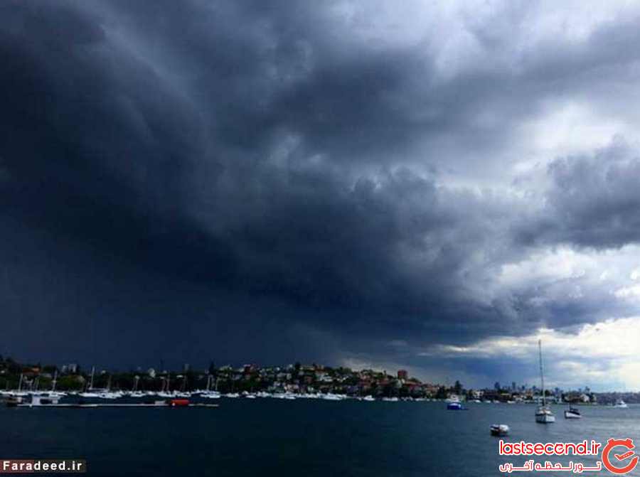  تصاویری جالب از پدیده ای نادر در آسمان سیدنی   