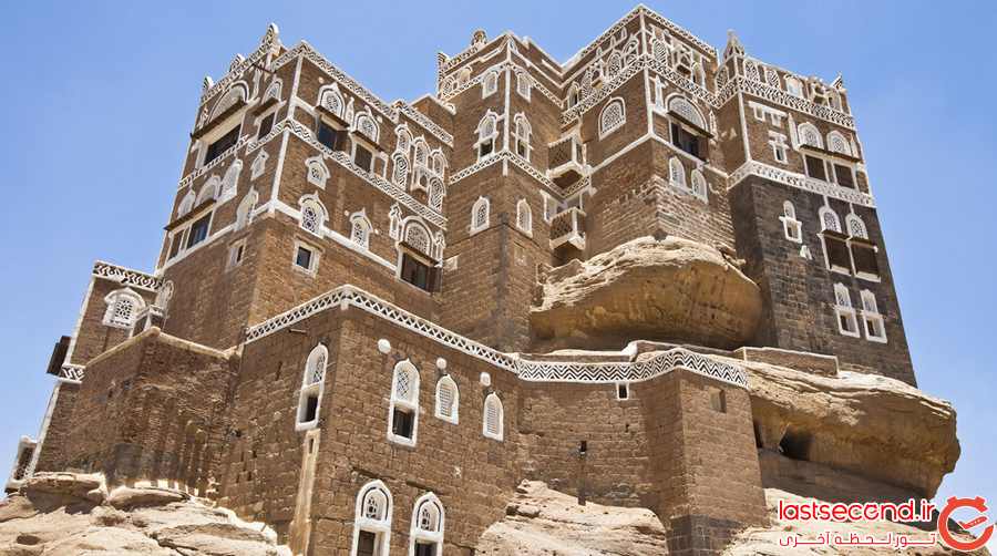 کاخ زیبای صخره ای در صنعا   