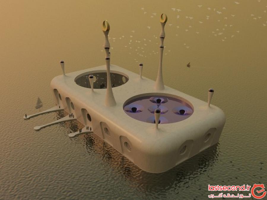 ساخت مسجد شناور در امارات 