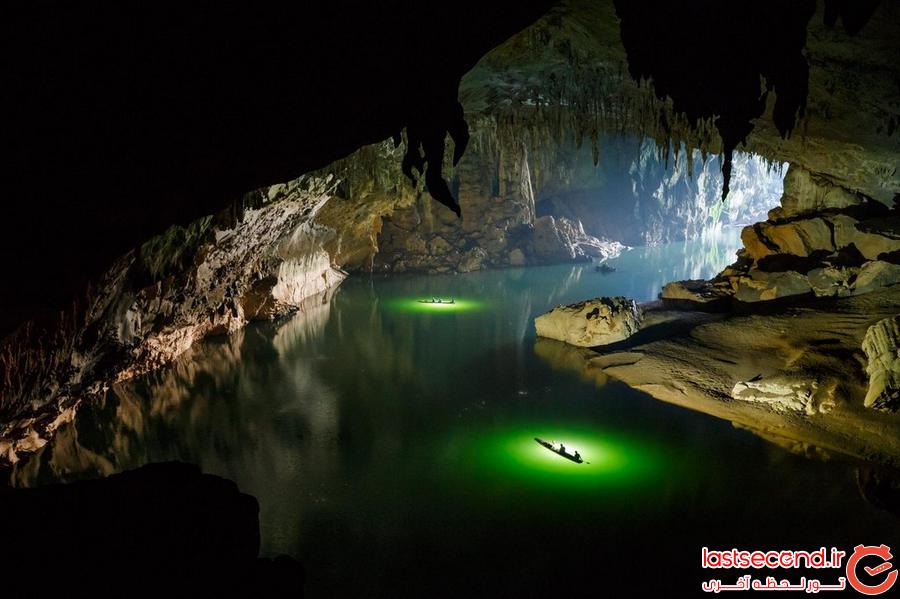 تصاویر دیدنی از غارهای رودخانه بنگ فای