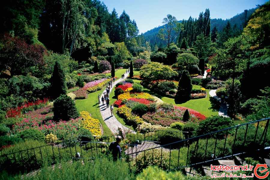  زیباترین و بزرگترین باغ گل دنیا Butchart Garden