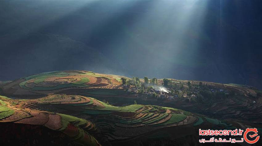  تصاویری بسیار زیبا از مزارع پلکانی در چین‎  