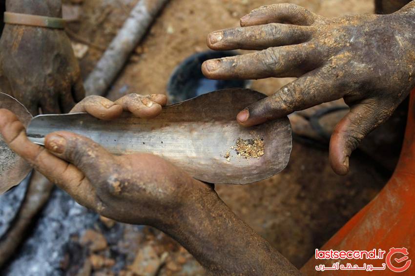 تصاویری جالب از استخراج طلا در ساحل عاج   