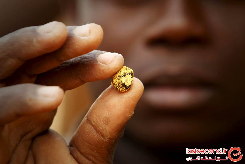 تصاویری جالب از استخراج طلا در ساحل عاج   