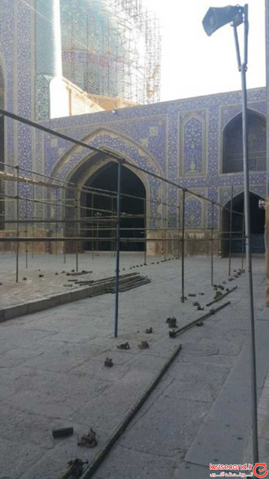  نارضایتی گردشگران خارجی از وضعیت مهمترین مسجد  ایران   