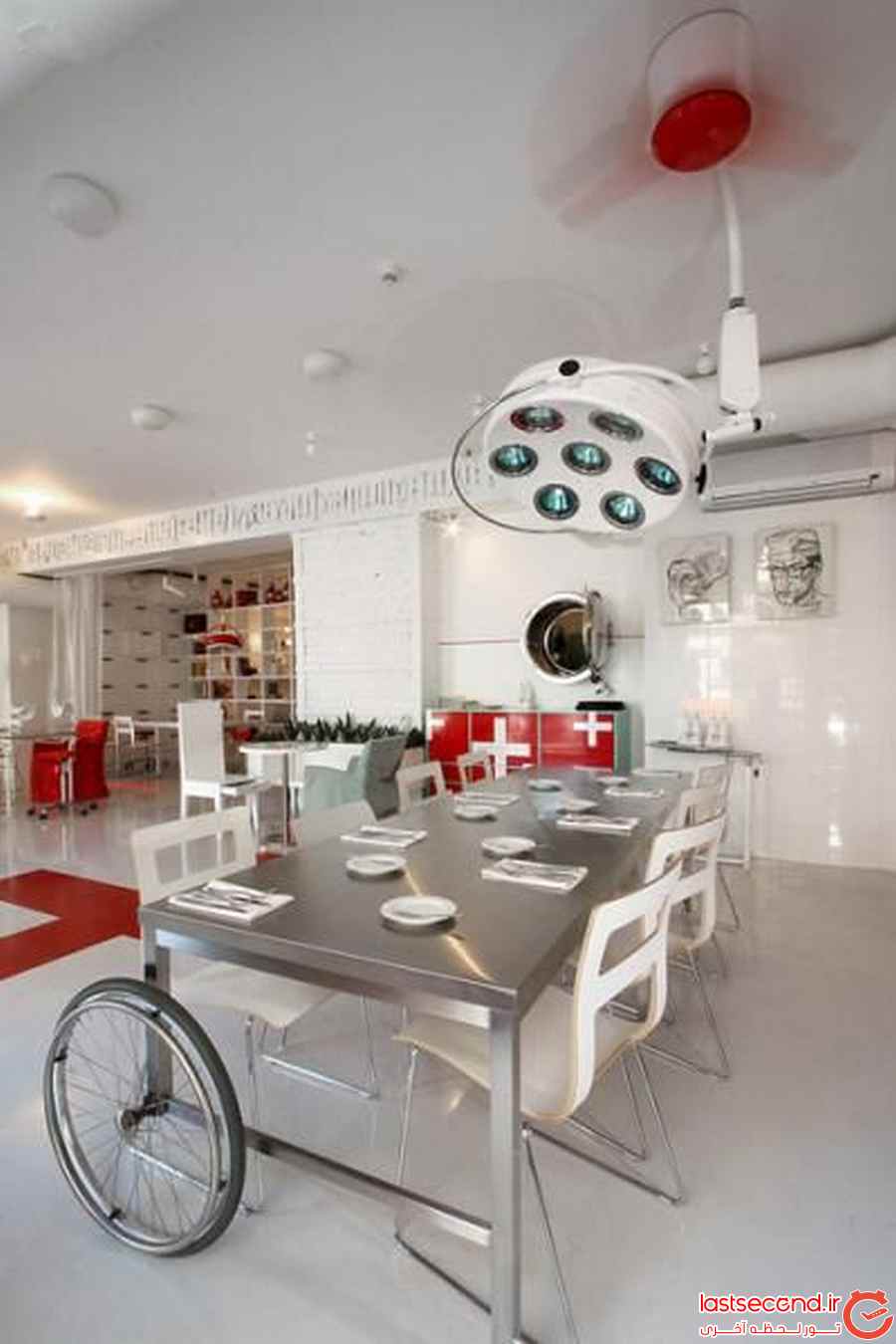  تصاویری جالب از  طراحی رستورانی شبیه به بیمارستان   